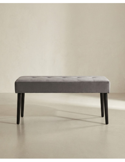 Taburete pie de cama SOREN gris frente