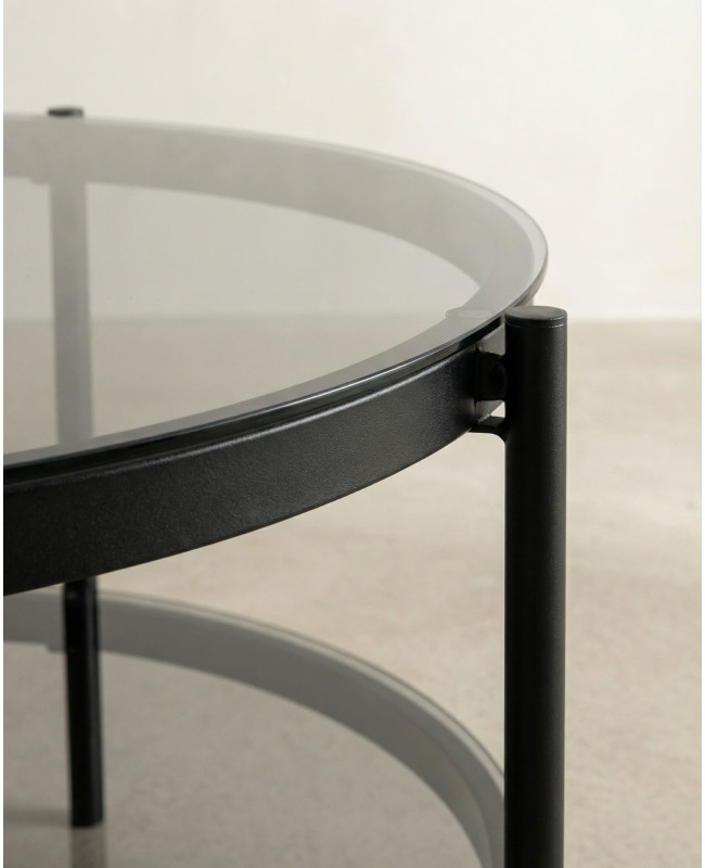 Mesa de centro redonda KAREX detalle