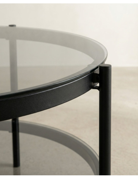 Mesa de centro redonda KAREX detalle