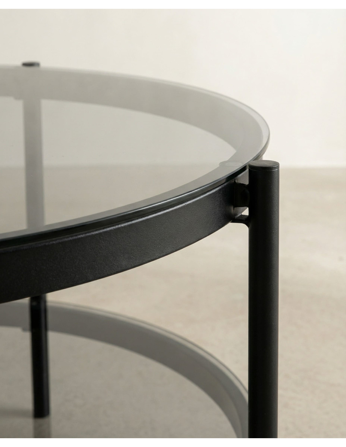 Mesa de centro redonda KAREX detalle