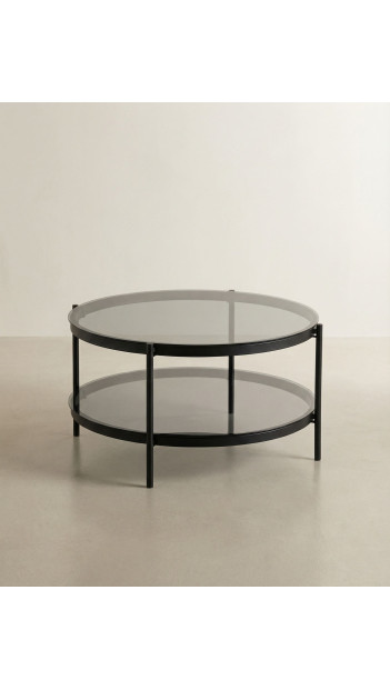 Mesa de centro redonda KAREX frente