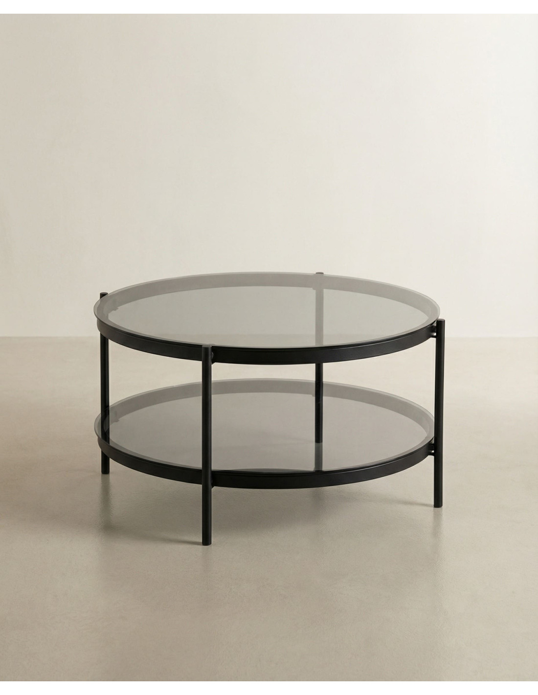 Mesa de centro redonda KAREX frente