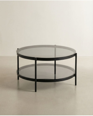 Mesa de centro redonda KAREX frente
