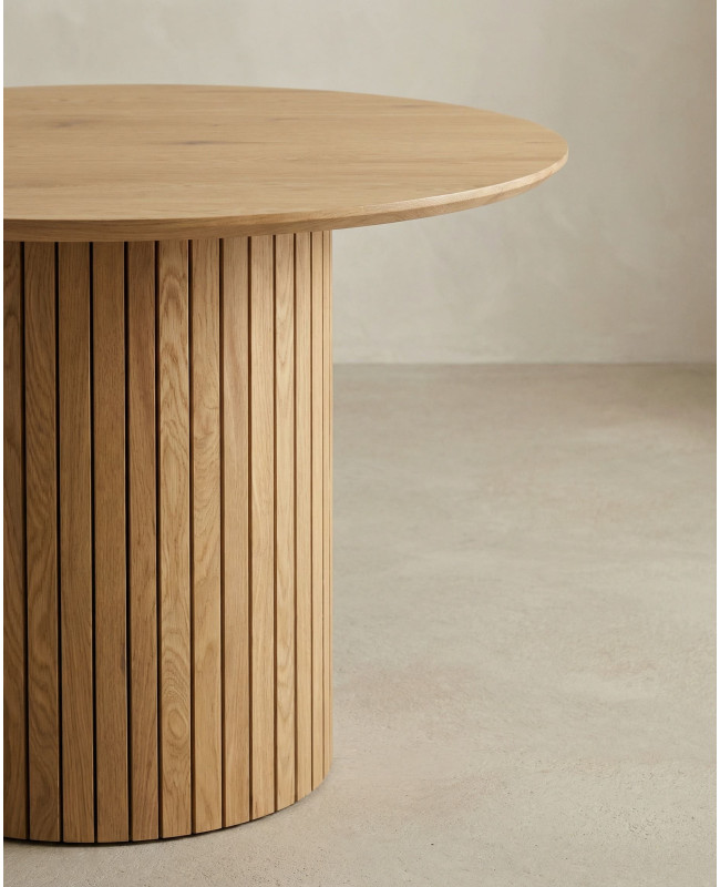 Mesa de comedor redonda ZELAR detalle