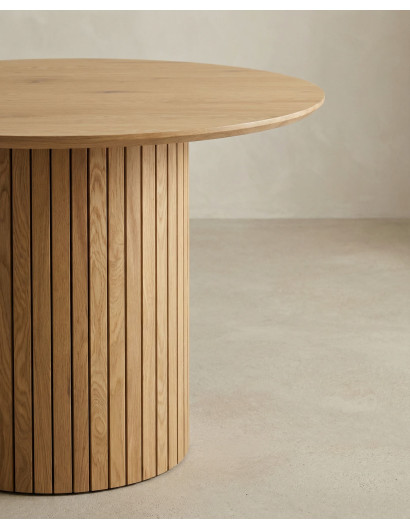 Mesa de comedor redonda ZELAR detalle