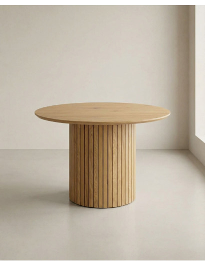 Mesa de comedor redonda ZELAR lateral