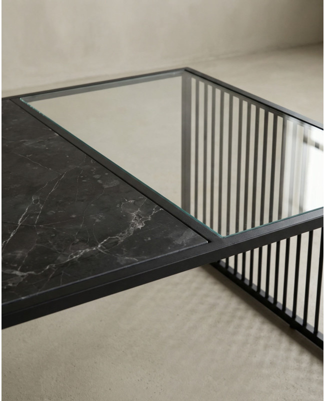 Mesa de centro cuadrada BEXAR detalle