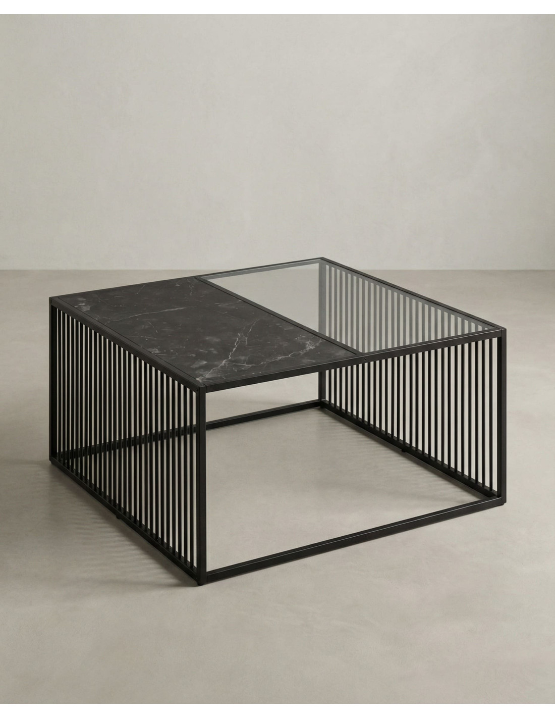 Mesa de centro cuadrada BEXAR lateral