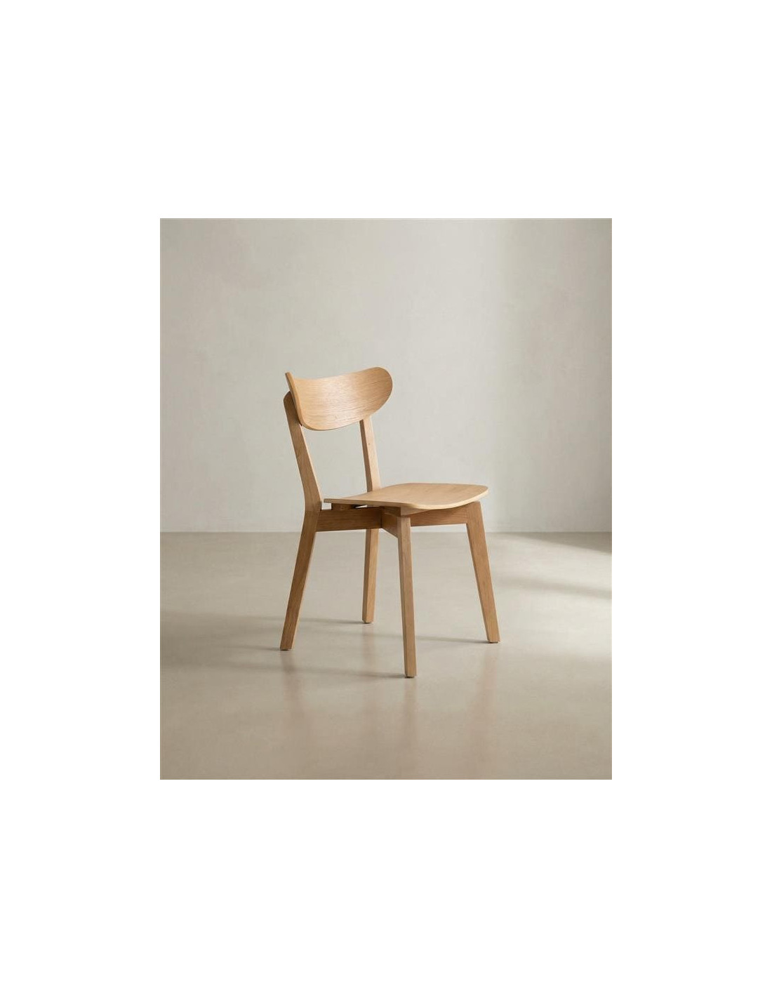 Pack 2 Sillas madera con respaldo TAREX Roble lateral