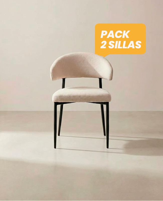 Pack 2 Sillas con respaldo RIALTO beige