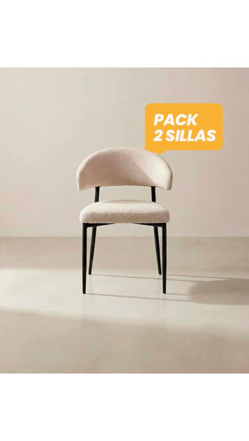 Pack 2 Sillas con respaldo RIALTO beige