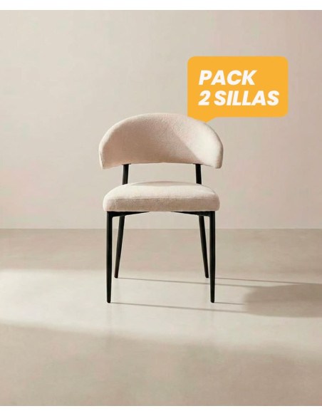 Pack 2 Sillas con respaldo RIALTO beige