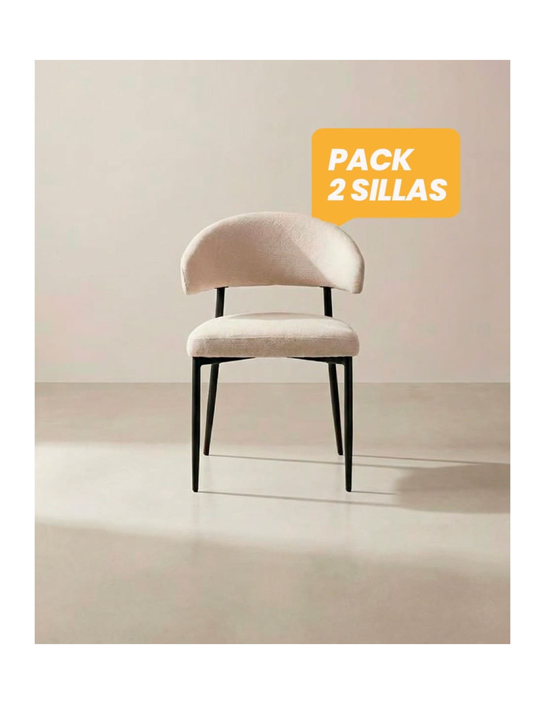 Pack 2 Sillas con respaldo RIALTO beige