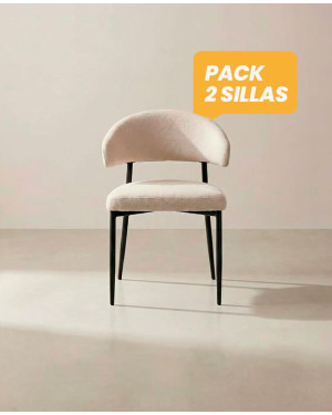 Pack 2 Sillas con respaldo RIALTO beige