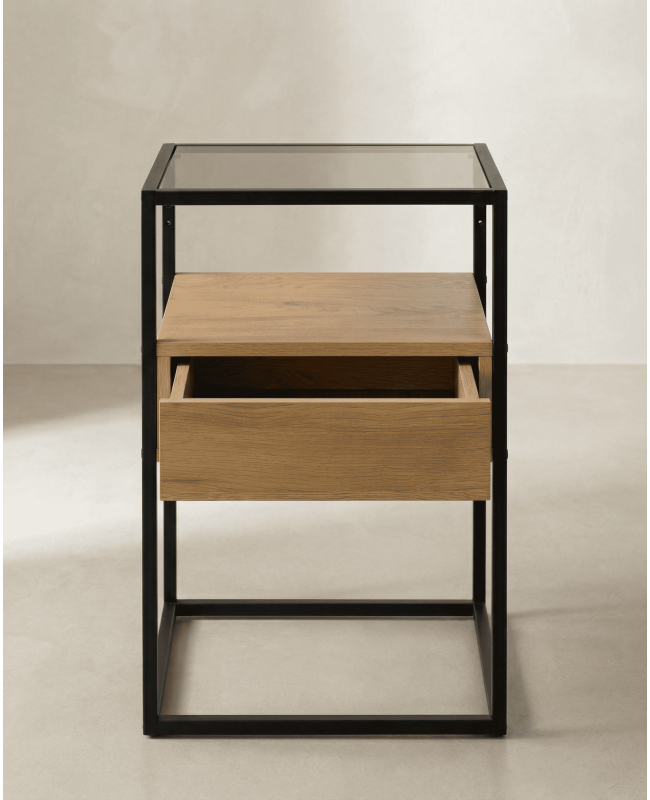 Mesilla cuadrada roble ZELON detalle