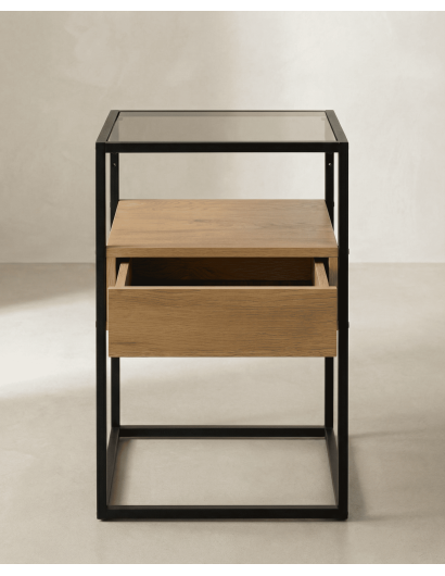 Mesilla cuadrada roble ZELON detalle