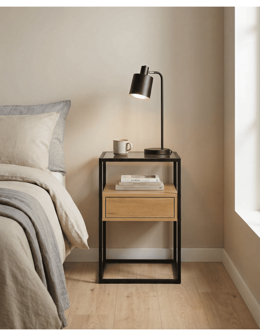 Mesilla cuadrada roble ZELON ambiente