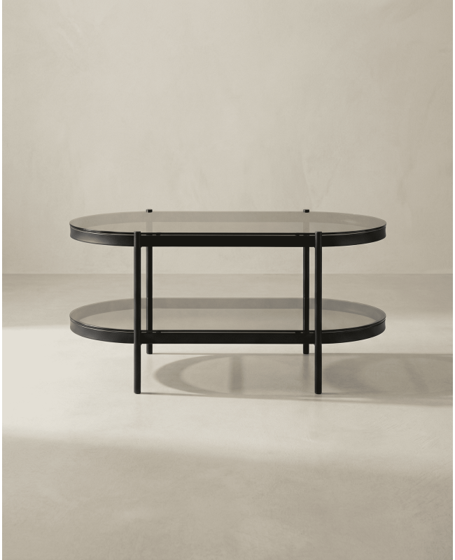 Mesa centro ovalada cristal LUREX frente