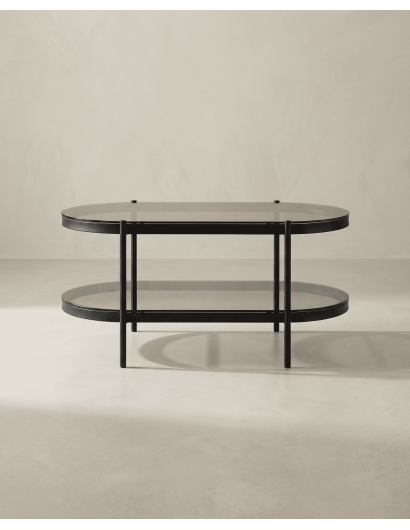 Mesa centro ovalada cristal LUREX frente