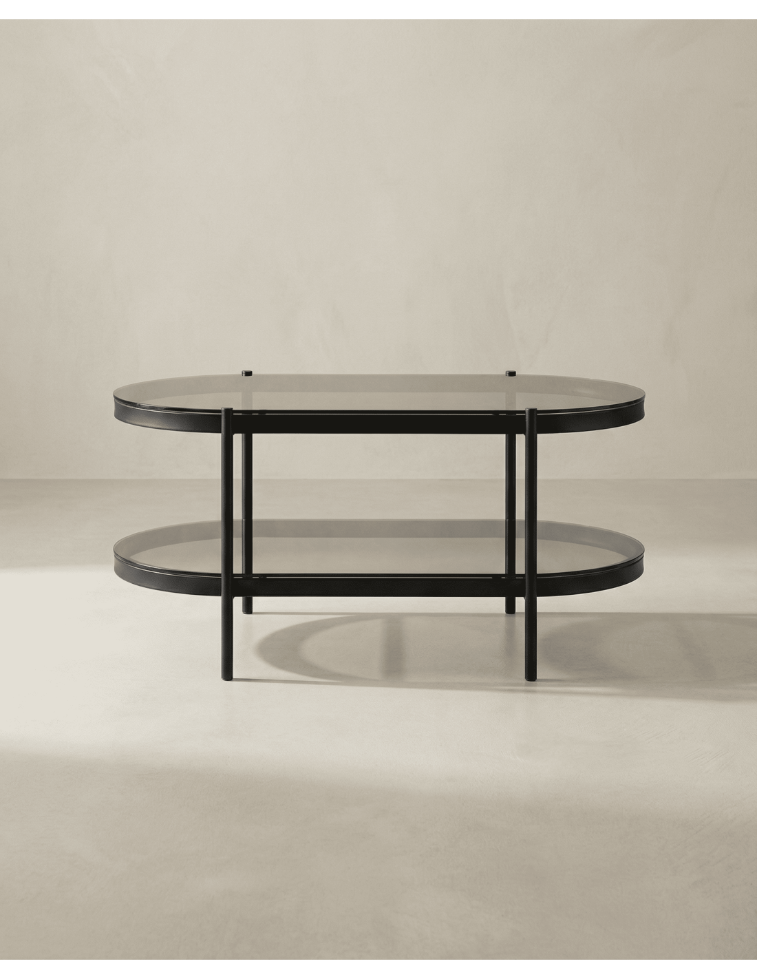 Mesa centro ovalada cristal LUREX frente