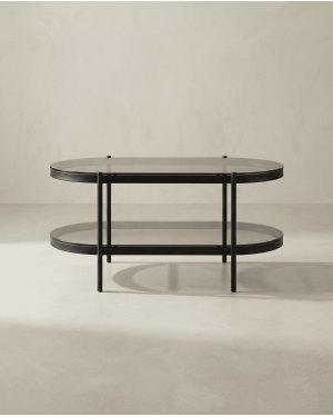 Mesa centro ovalada cristal LUREX frente