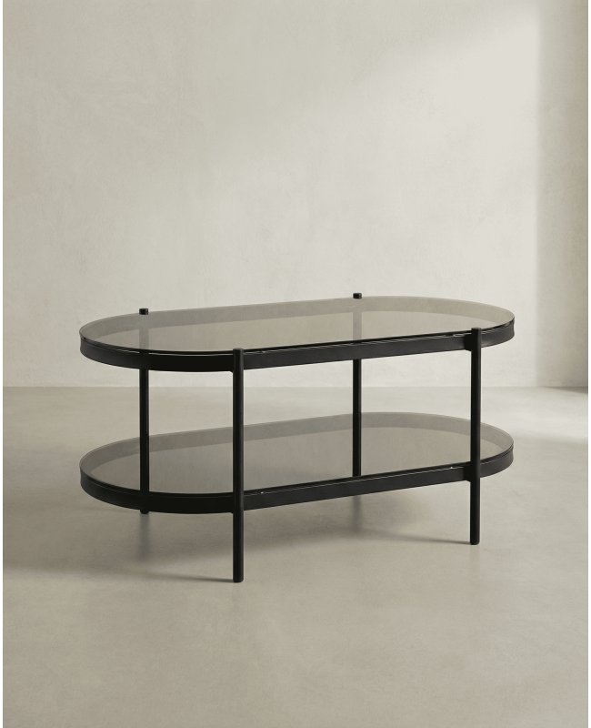 Mesa centro ovalada cristal LUREX lateral