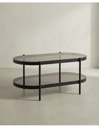 Mesa centro ovalada cristal LUREX lateral