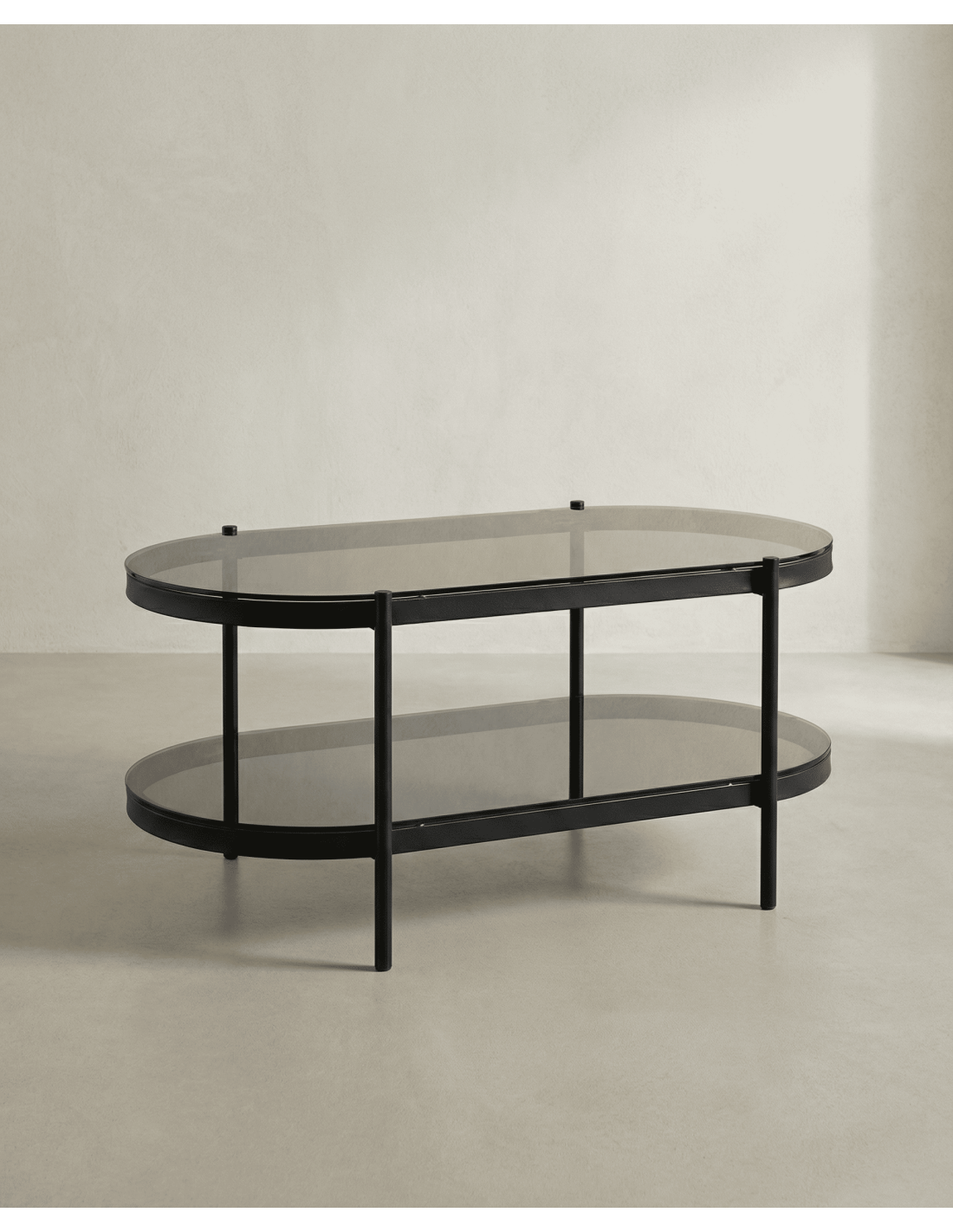 Mesa centro ovalada cristal LUREX lateral