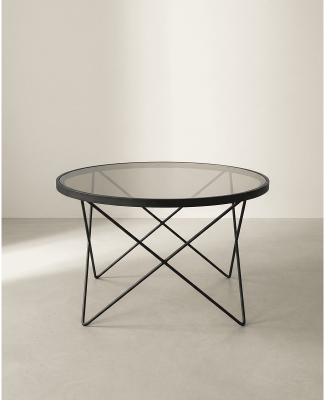 Mesa centro redonda cristal KAROX frente