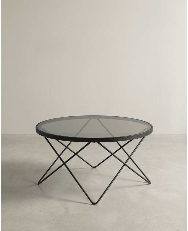 Mesa centro redonda cristal KAROX lateral