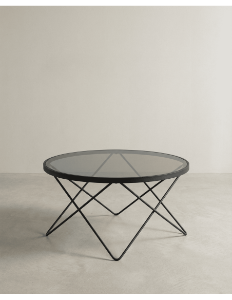 Mesa centro redonda cristal KAROX lateral