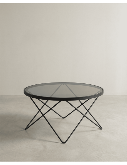 Mesa centro redonda cristal KAROX lateral