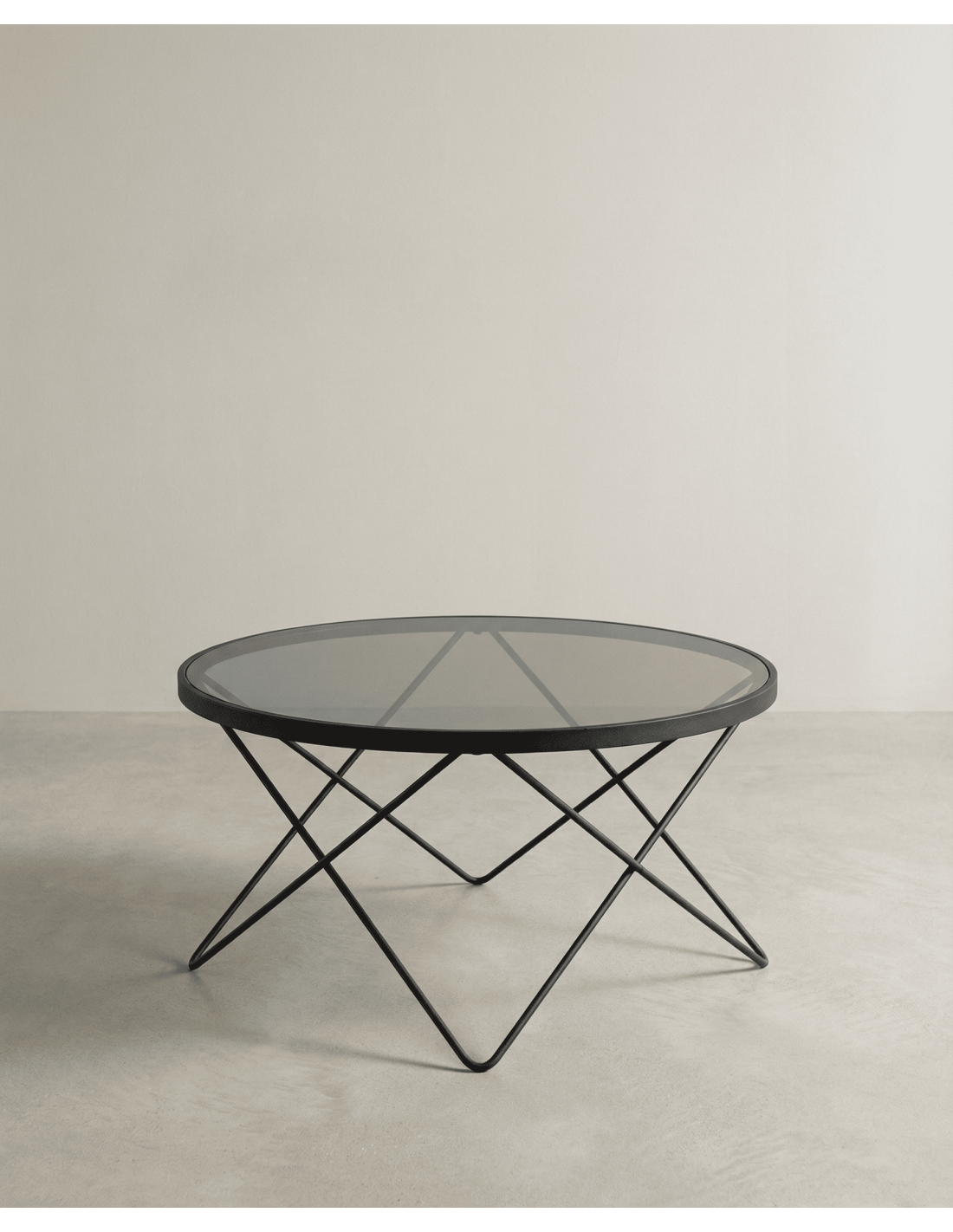 Mesa centro redonda cristal KAROX lateral