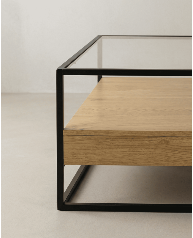 Mesa centro cuadrada ZELON detalle