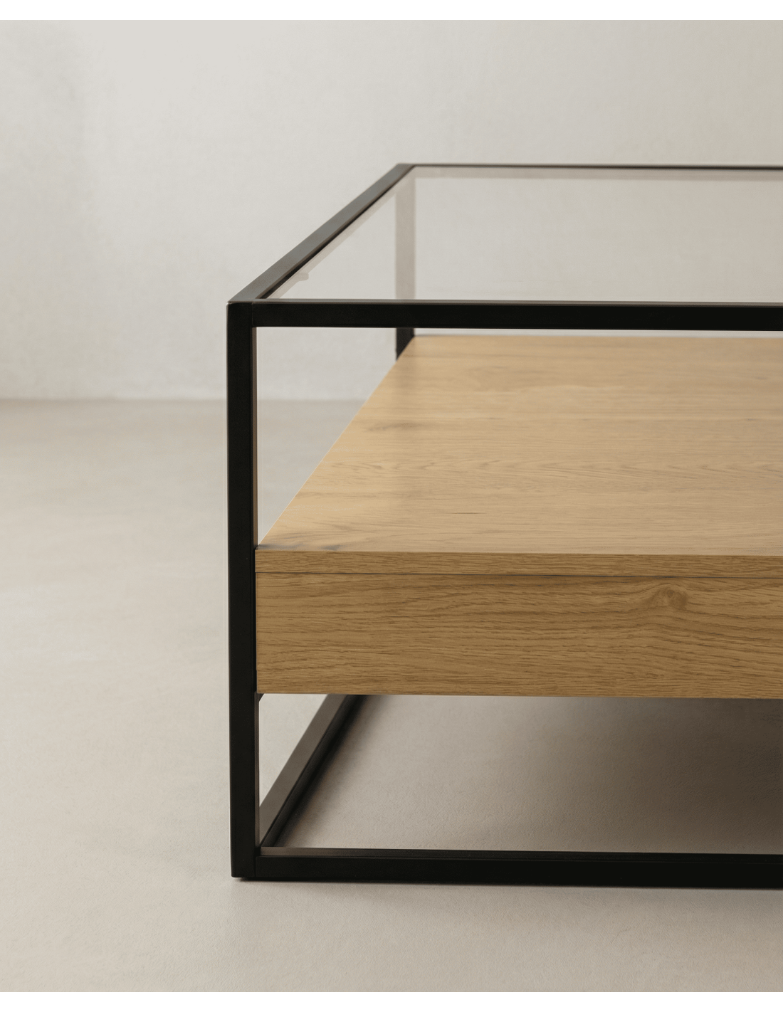 Mesa centro cuadrada ZELON detalle