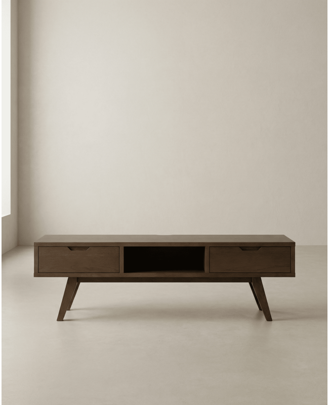 Mesa TV roble KELON frontal