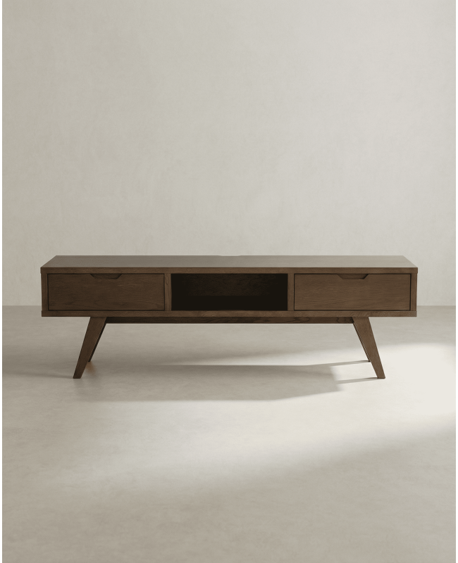 Mesa TV roble KELON frente