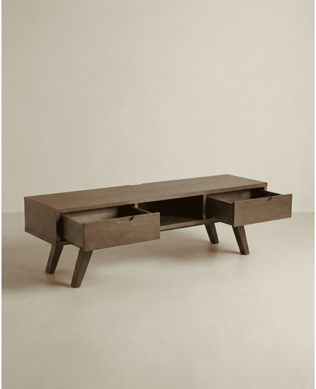 Mesa TV roble KELON apertura