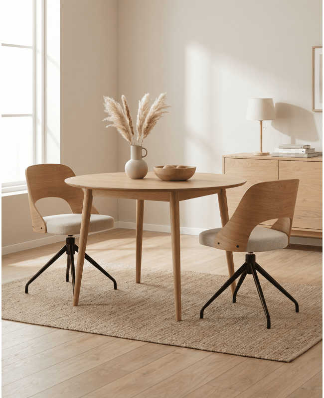 Pack 2 sillas comedor respaldo madera NOREX ambiente