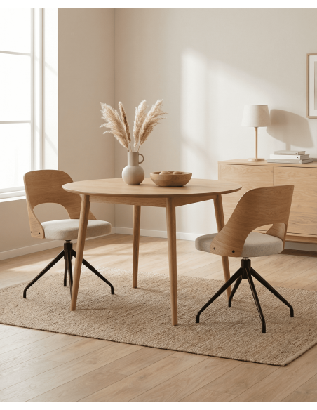 Pack 2 sillas comedor respaldo madera NOREX ambiente