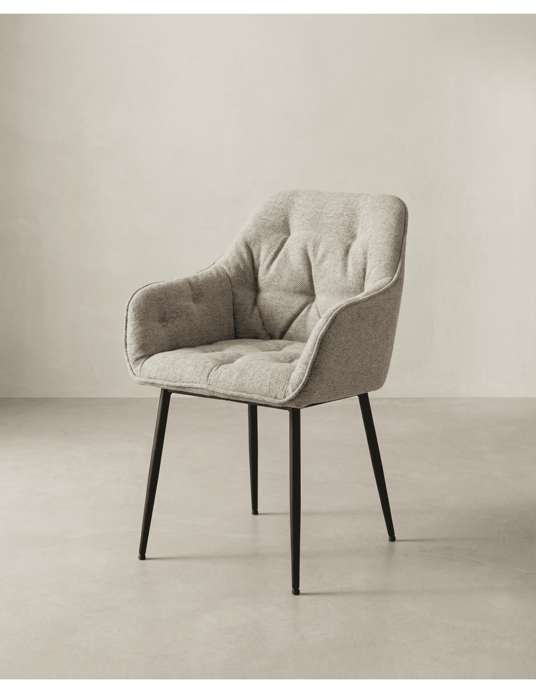 Pack de 2 sillas comedor NOREL beige lateral