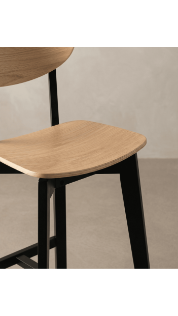 Pack 2 taburetes madera PAXEL color Roble Artisan detalle