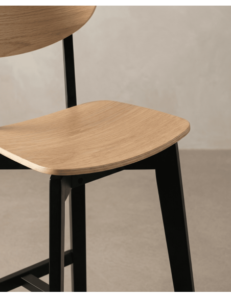 Pack 2 taburetes madera PAXEL color Roble Artisan detalle