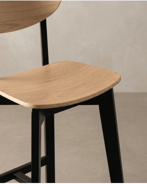 Pack 2 taburetes madera PAXEL color Roble Artisan detalle