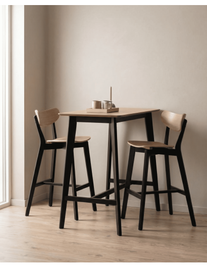 Pack 2 taburetes madera PAXEL color Roble Artisan ambiente