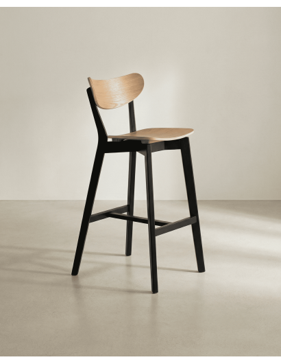 Pack 2 taburetes madera PAXEL color Roble Artisan lateral