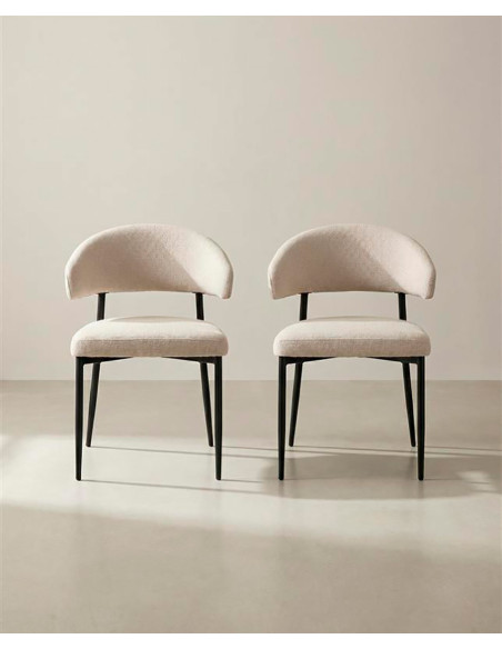 Pack 2 Sillas con respaldo RIALTO beige pack