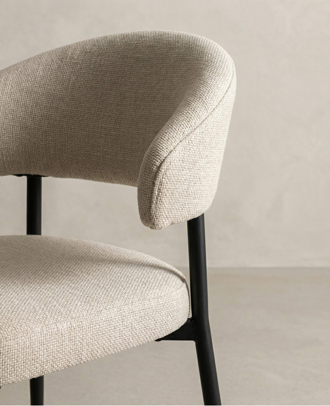 Pack 2 Sillas con respaldo RIALTO beige detalle