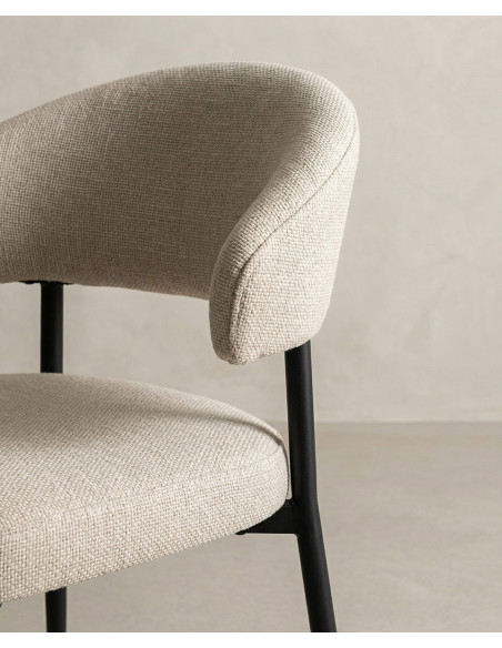 Pack 2 Sillas con respaldo RIALTO beige detalle