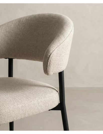 Pack 2 Sillas con respaldo RIALTO beige detalle